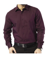 Hollywood Runway Men’s Maroon Shirt in Cotton